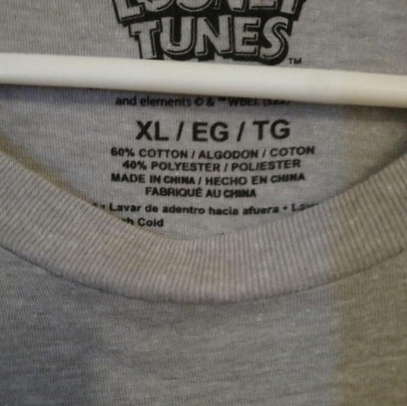 Wb LOONEY TUNES MENS GREY SHIRT XL - Picture 5 of 9
